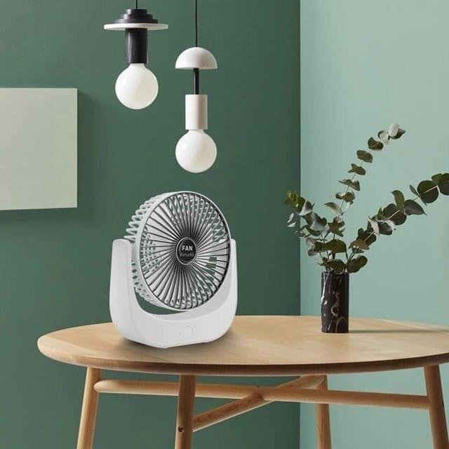 Mini Table Fan Price In BD | Wide Angle Rechargeable Desk Fan - Image 2