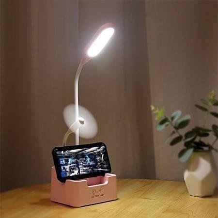 LED Desk Lamp With Fan Price In BD | Multi-function 4 in 1 - Image 1