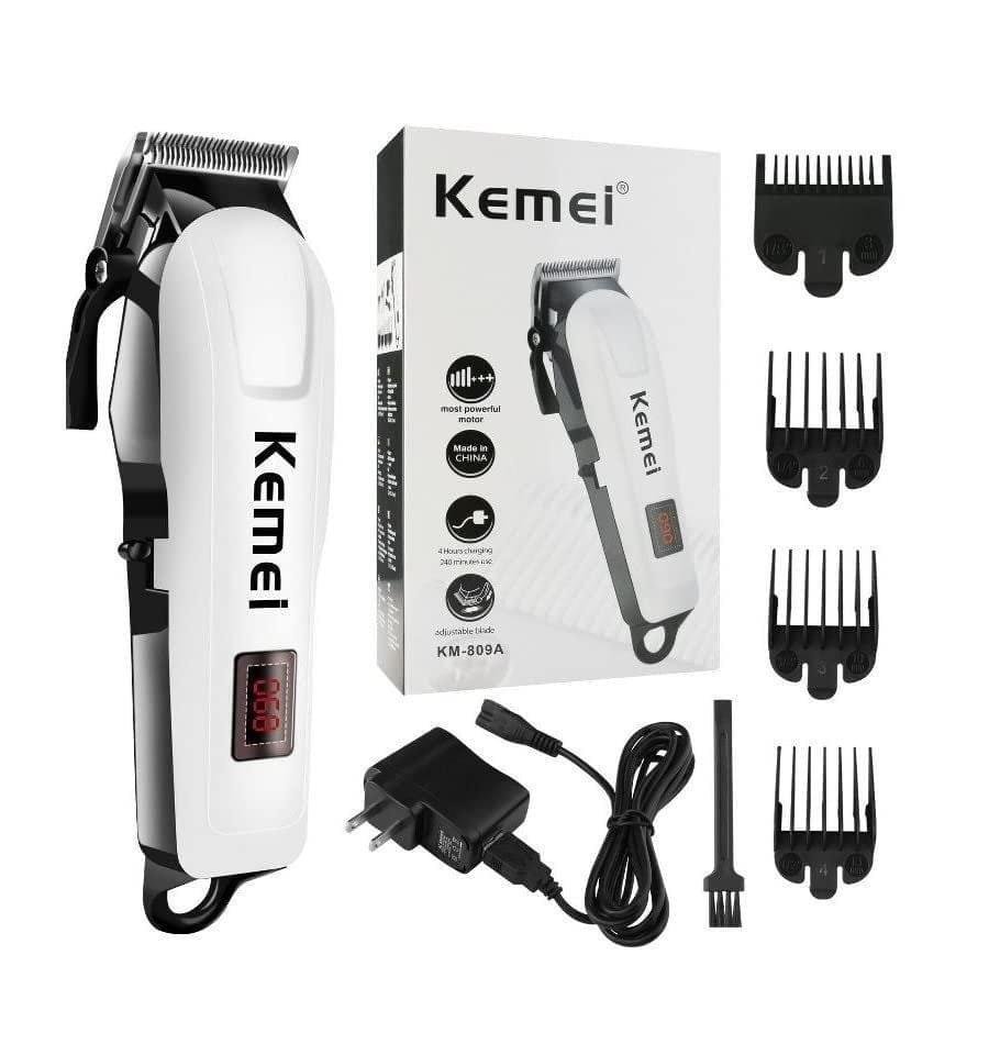 Kemei km-809A Price In BD | Rechargeable Hair Trimming (White) - Image 1