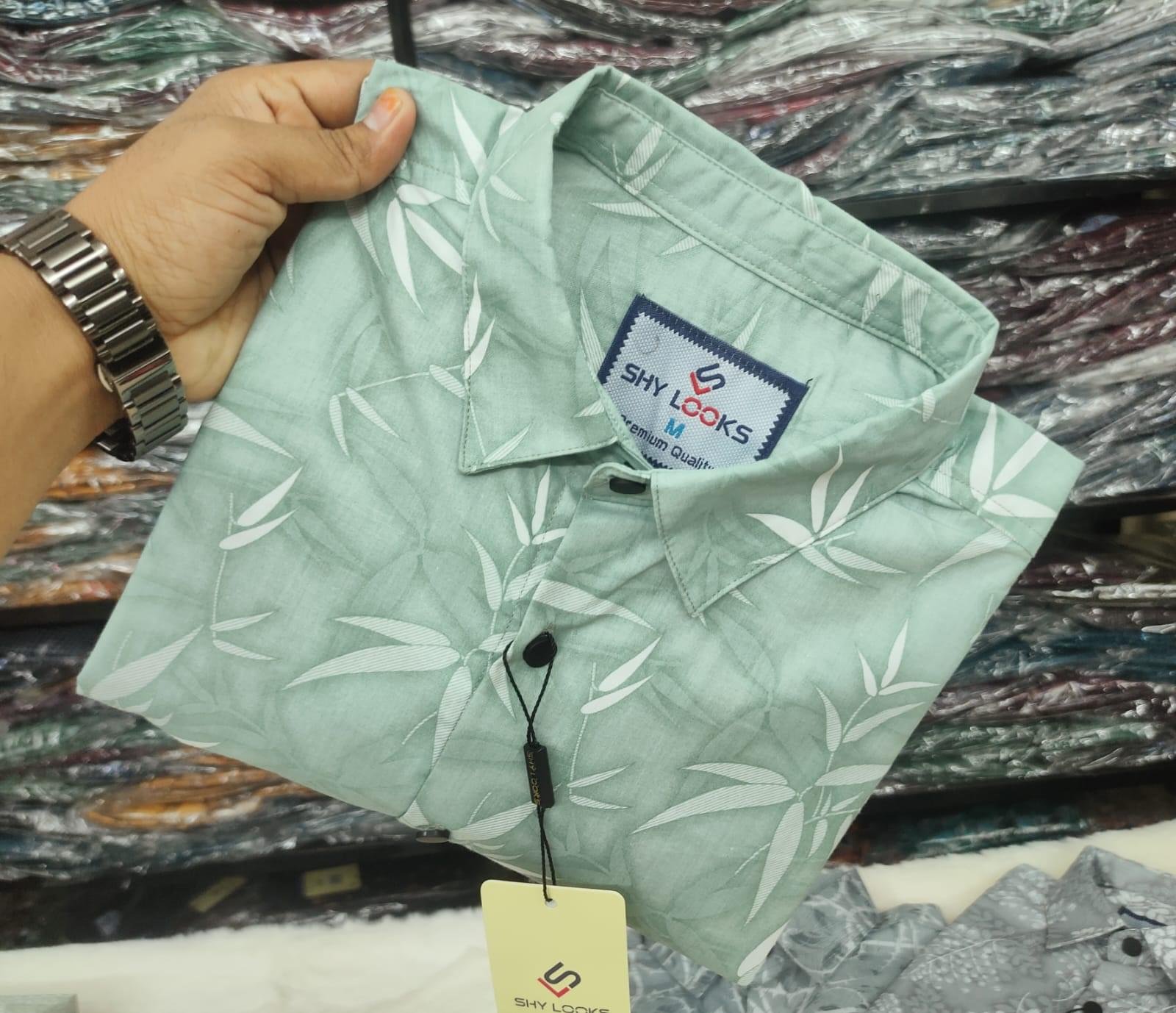 Pure Cotton full Sleeve Print Shirt for Men's - Image 1