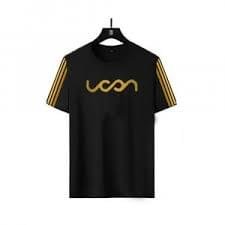 Stylish Comfortable sports T-Shirt(Black golden ) - Image 1