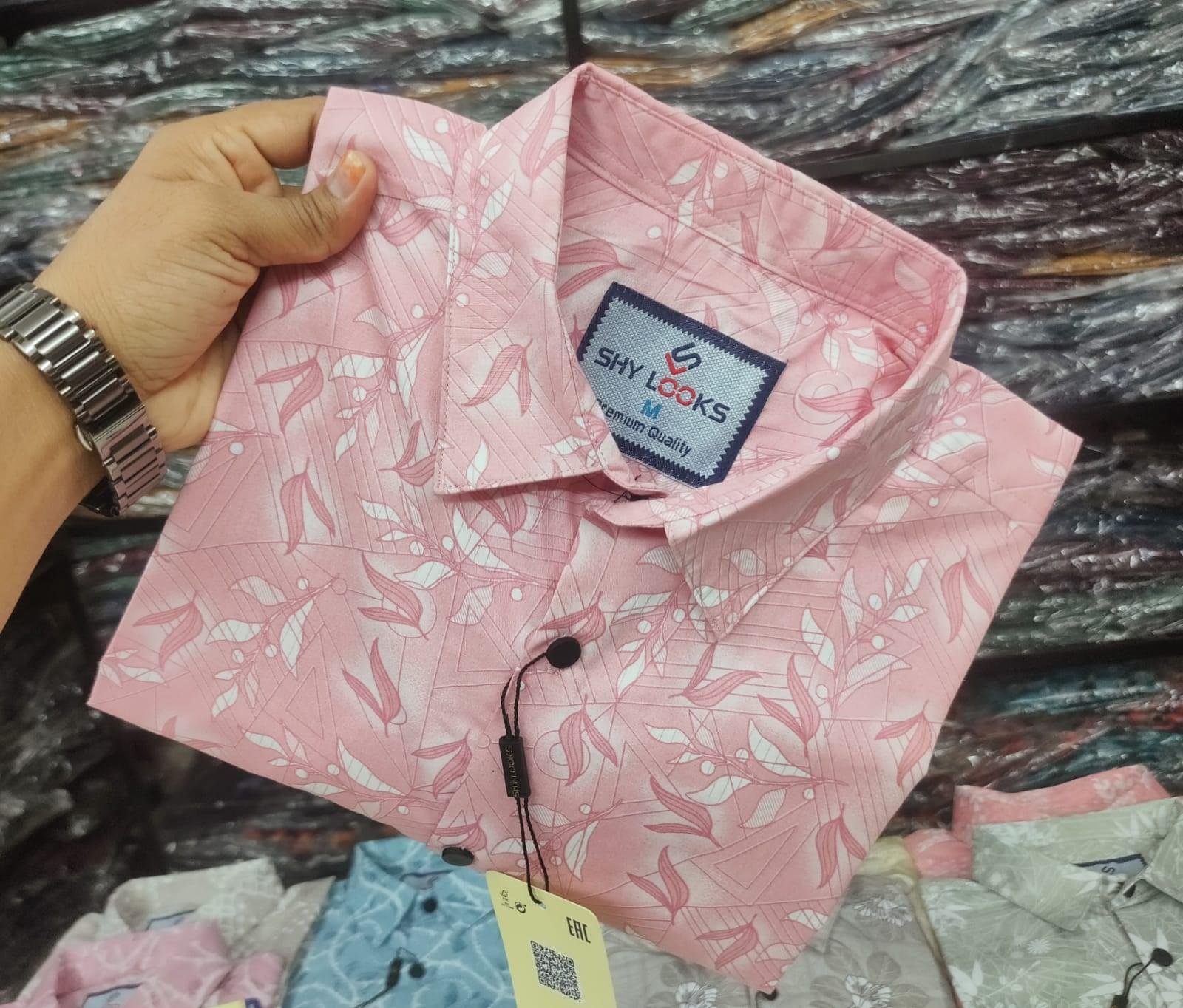 Pure Cotton full Sleeve Print Shirt for Men's - Image 1