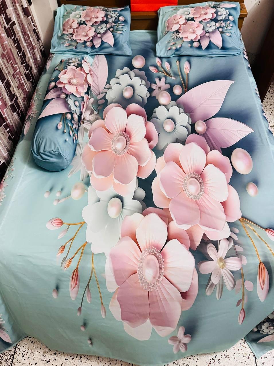 China Premium 3D Design Bed Sheet - Beddings Set - Image 2