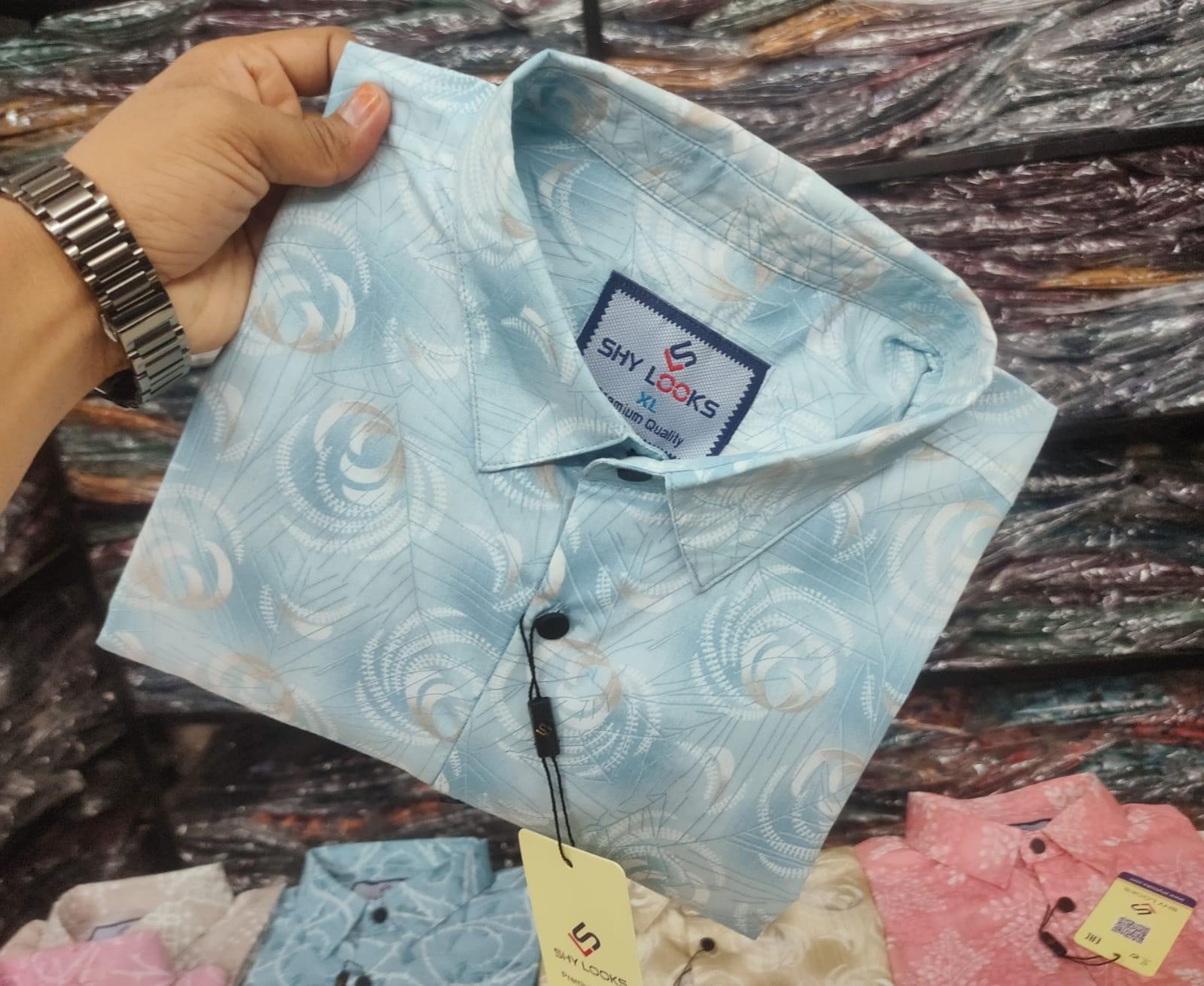 Pure Cotton full Sleeve Print Shirt for Men's - Image 1