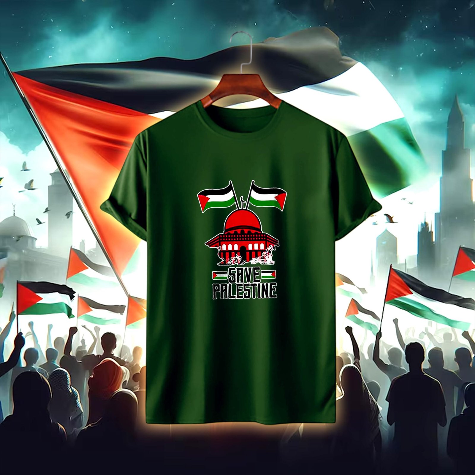 Save-Gaza Cotton T-shirt - Image 1