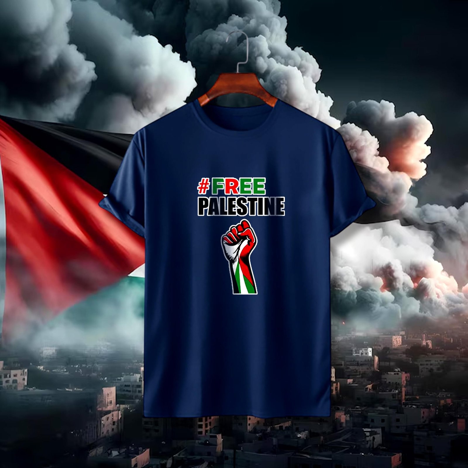 Free Palestine Cotton T-shirt - Image 1