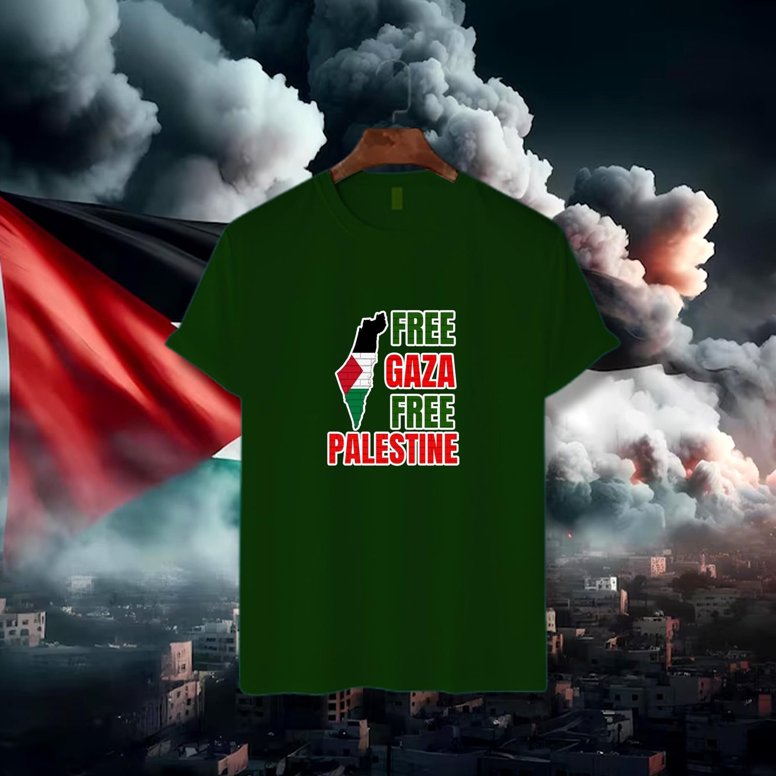 Free Palestine Cotton T-shirt - Image 1
