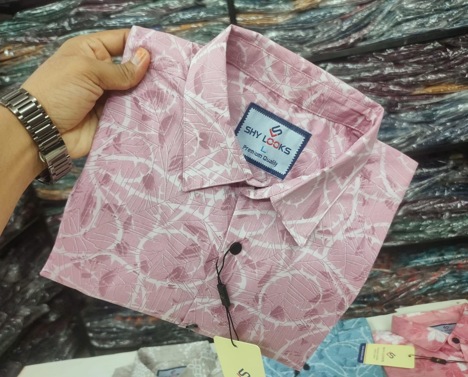 Pure Cotton full Sleeve Print Shirt for Men's - Image 1