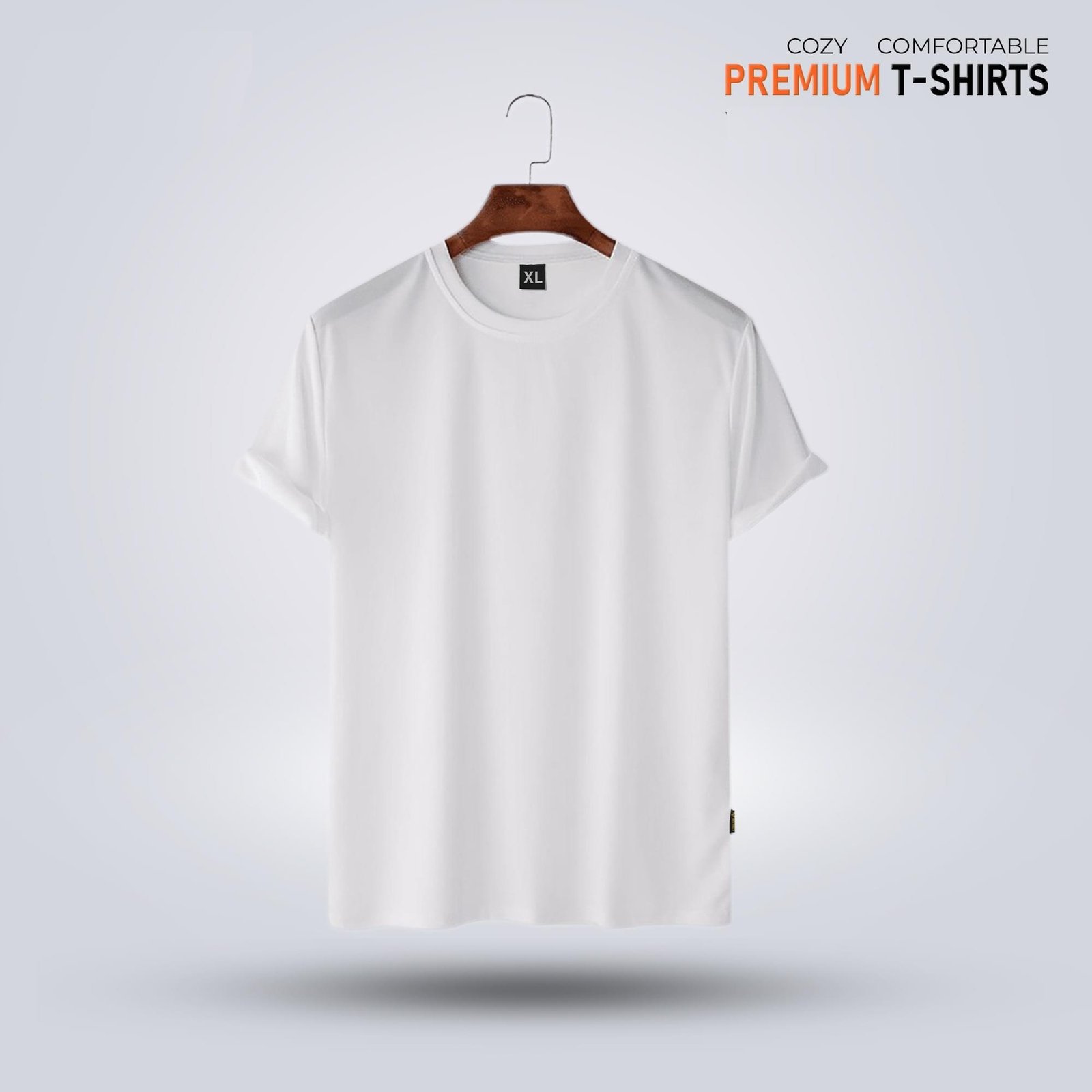 Men's Premium Solid T-Shirt- White - Image 1