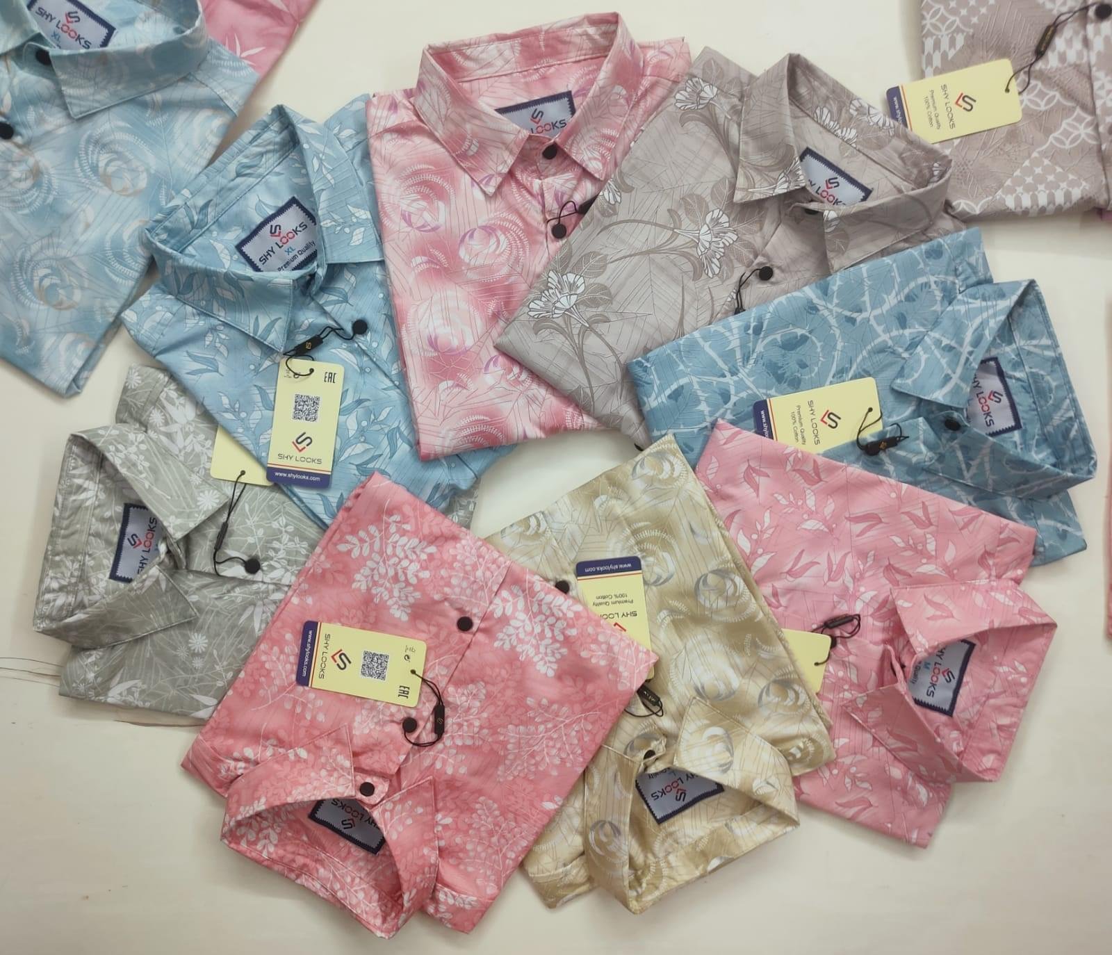 Pure Cotton full Sleeve Print Shirt for Men's - Image 2