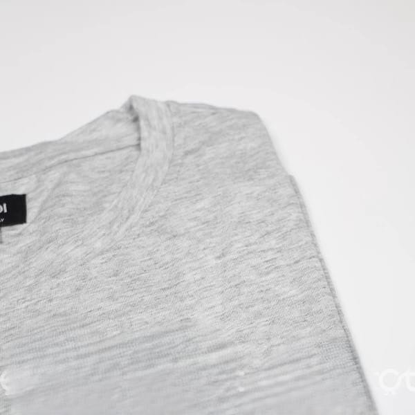 Men's Full Sleeve Solid T-Shirt- Ash - Image 2
