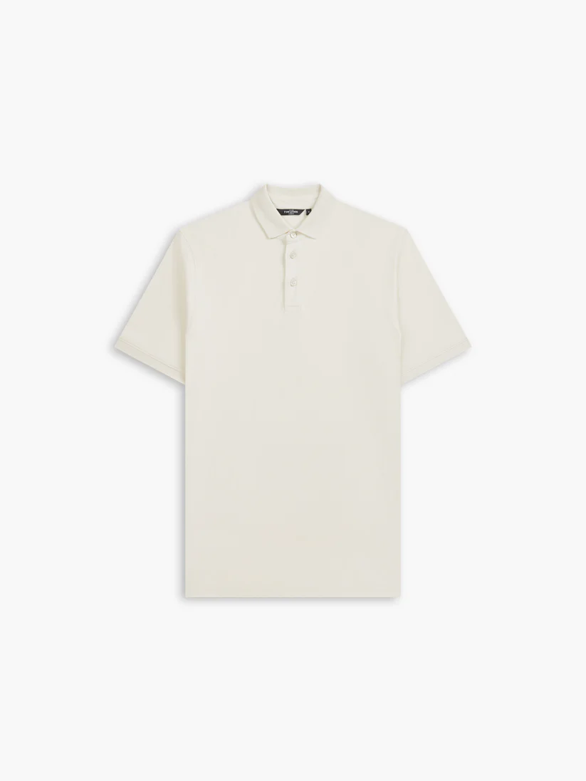 Cotton Half Sleeve Polo Shirt For Men - Off White - Image 2