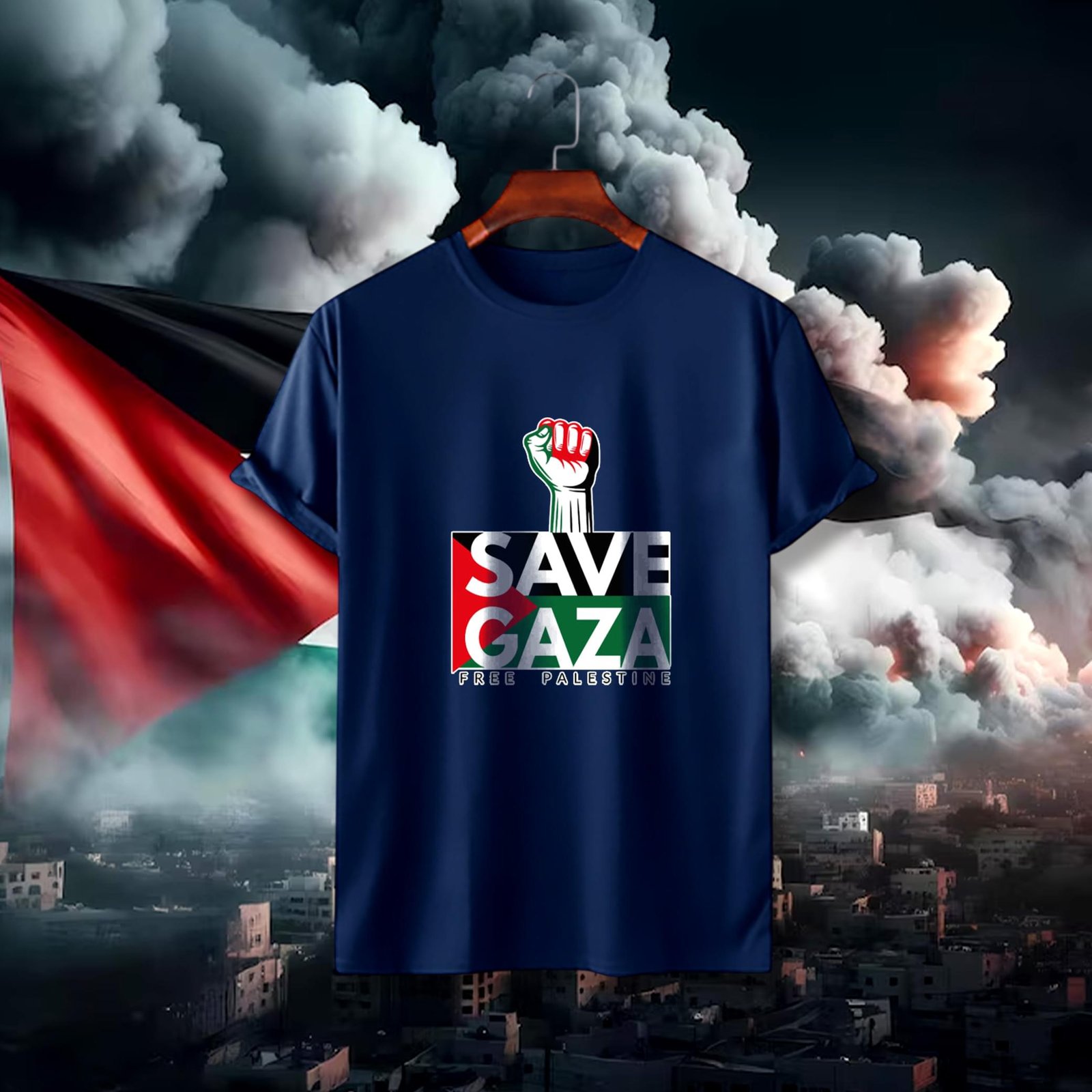 Save-Gaza Cotton T-shirt - Image 1