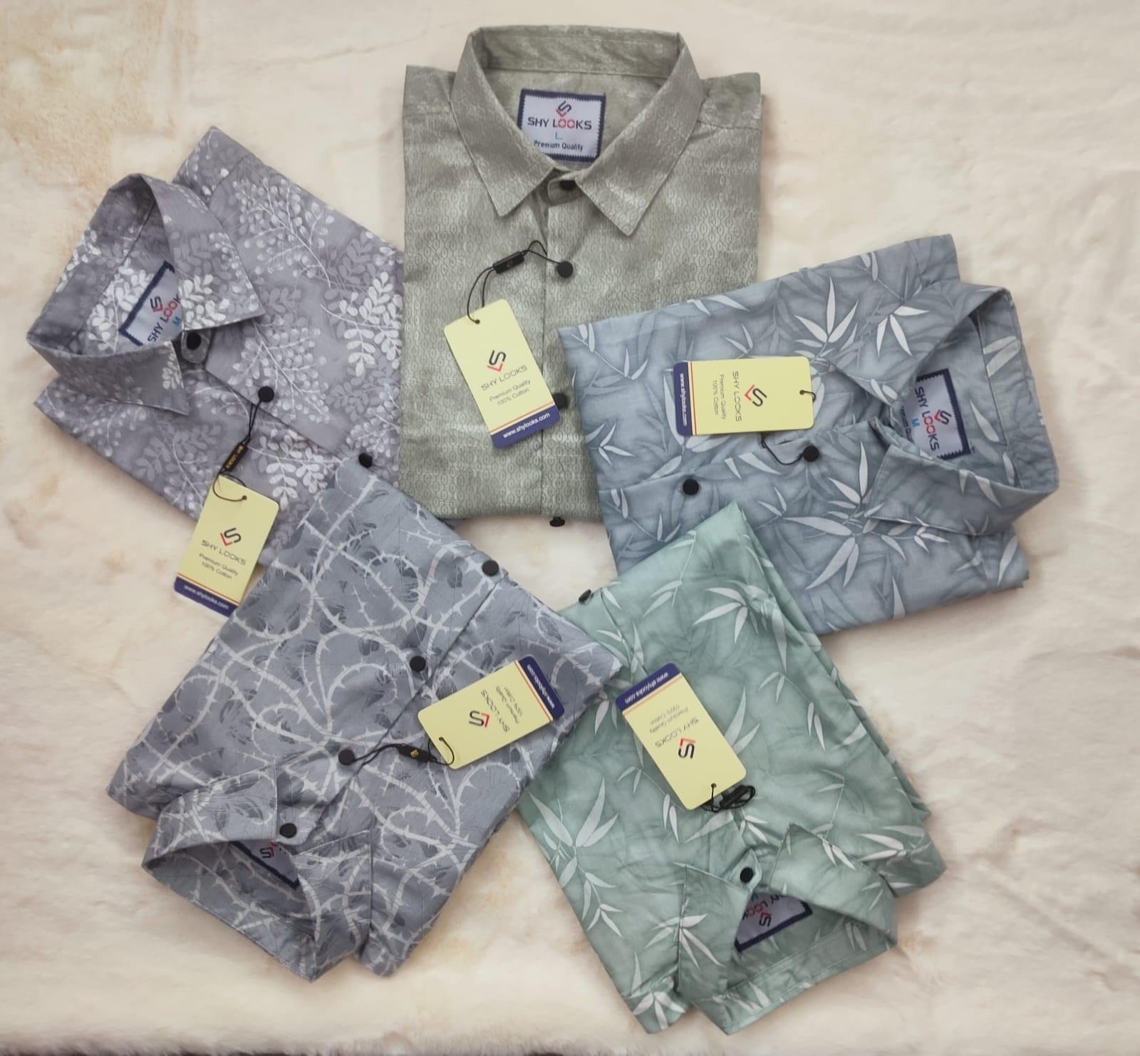 Pure Cotton full Sleeve Print Shirt for Men's - Image 2