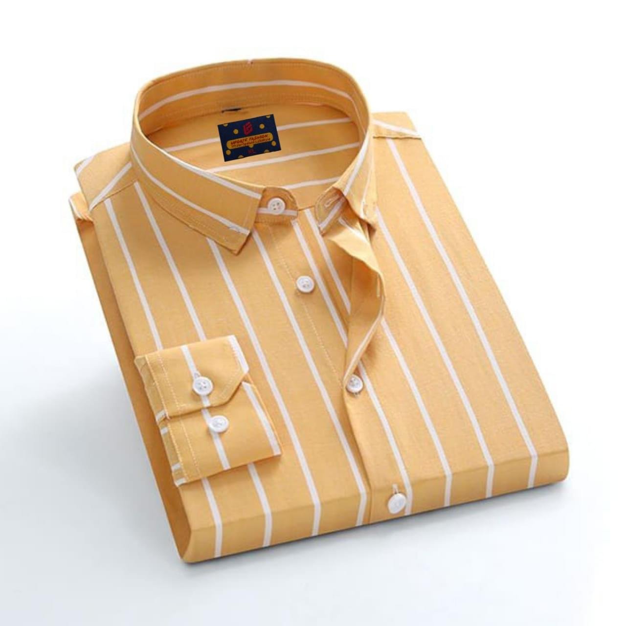 Men's long sleeve stripe / print shirt - Image 1