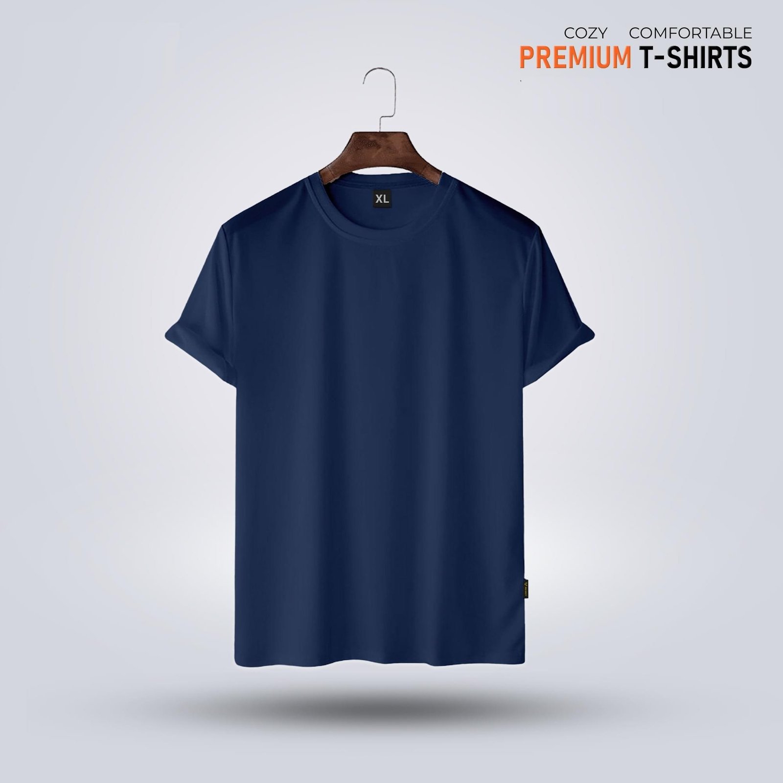 Men's Premium Solid T-Shirt- Navy - Image 1