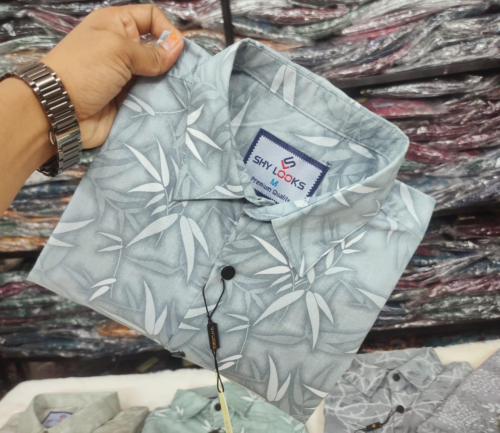 Pure Cotton full Sleeve Print Shirt for Men's - Image 1