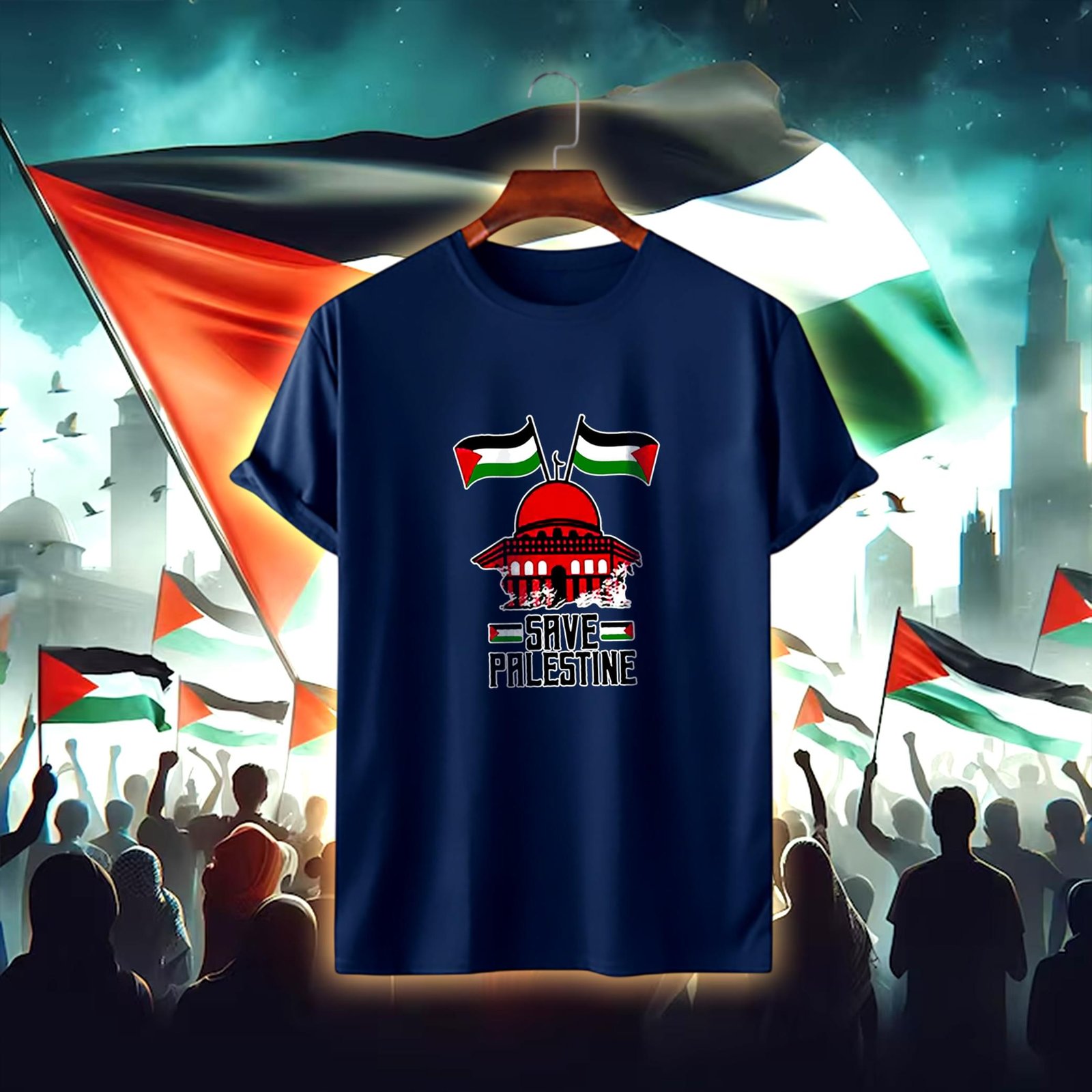 Save-Gaza Cotton T-shirt - Image 1