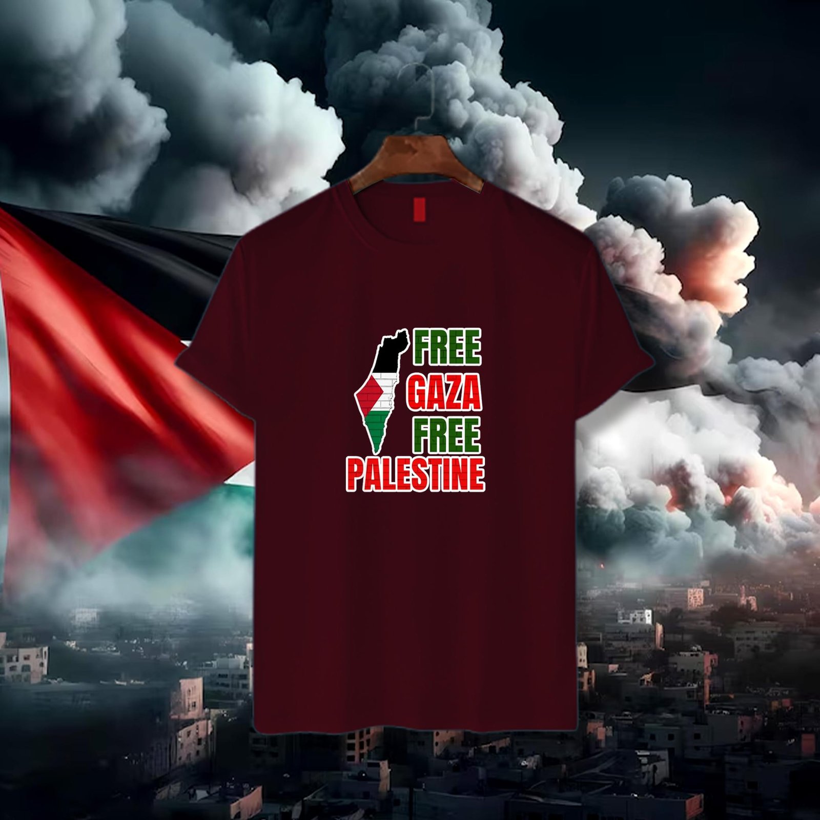 Free Palestine Cotton T-shirt - Image 1