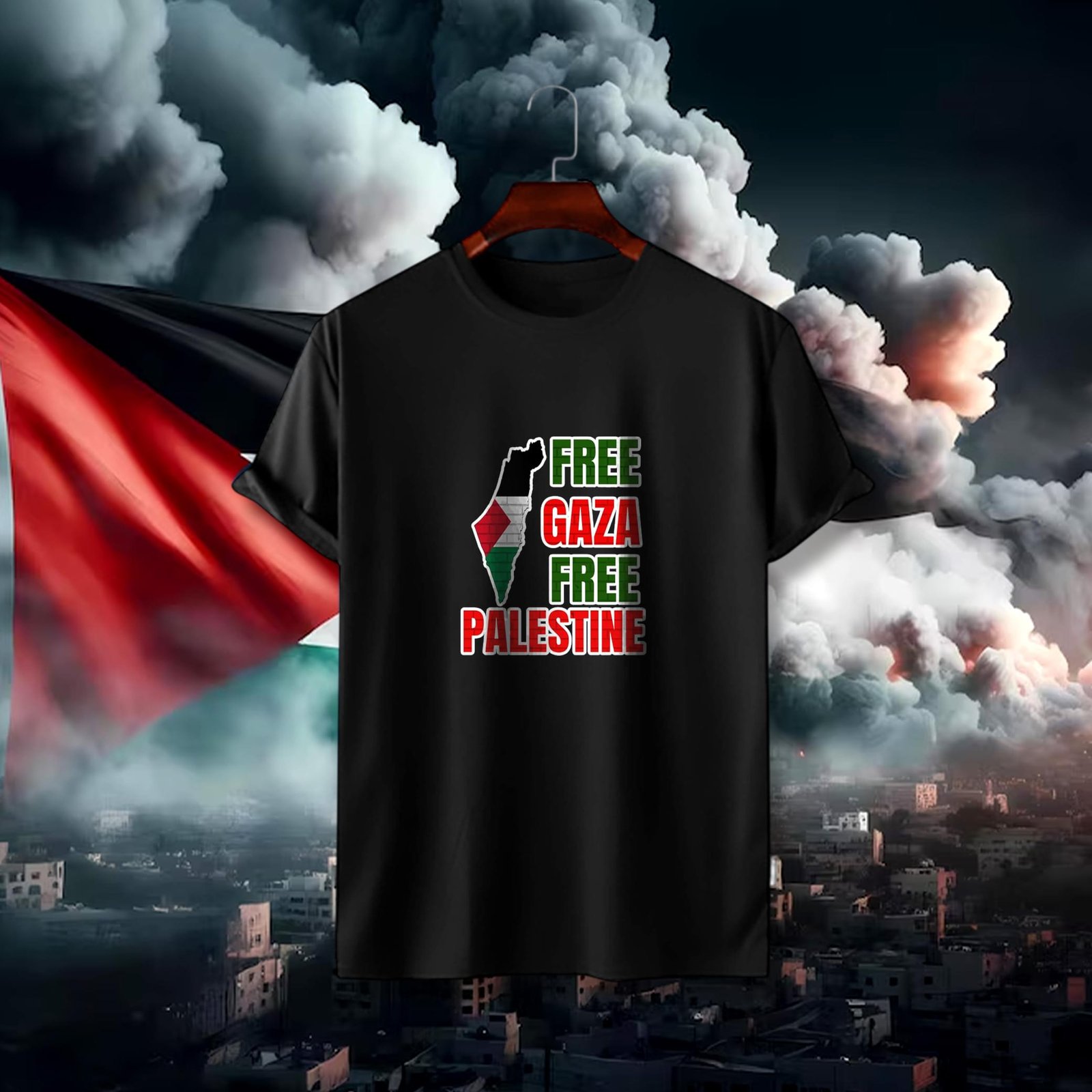 Free Palestine Cotton T-shirt - Image 1