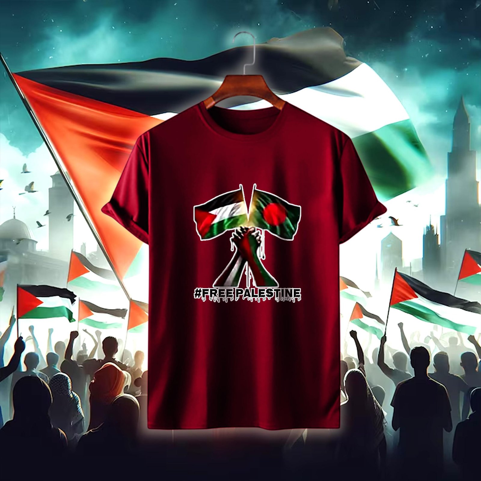 Save-Gaza Cotton T-shirt - Image 1