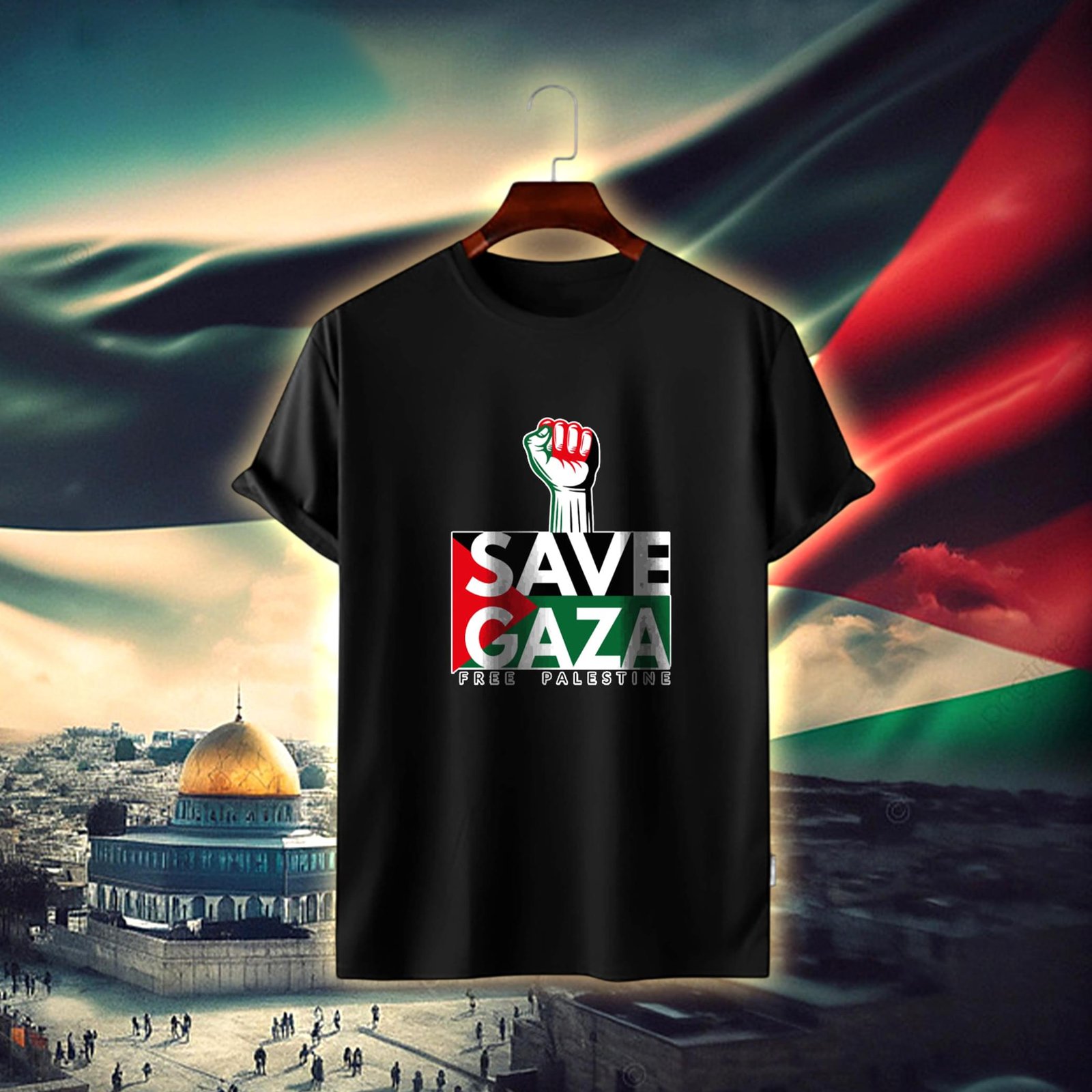 Save-Gaza Cotton T-shirt - Image 1