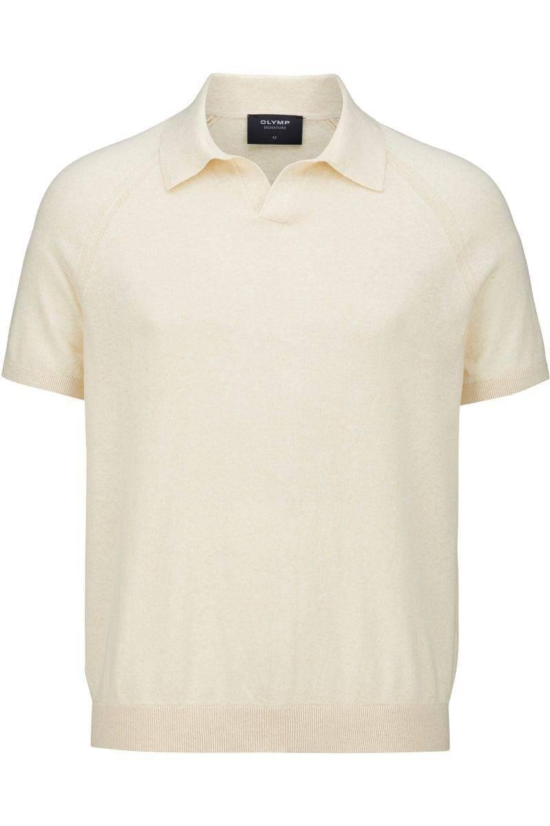 Cotton Half Sleeve Polo Shirt For Men - Off White - Image 1