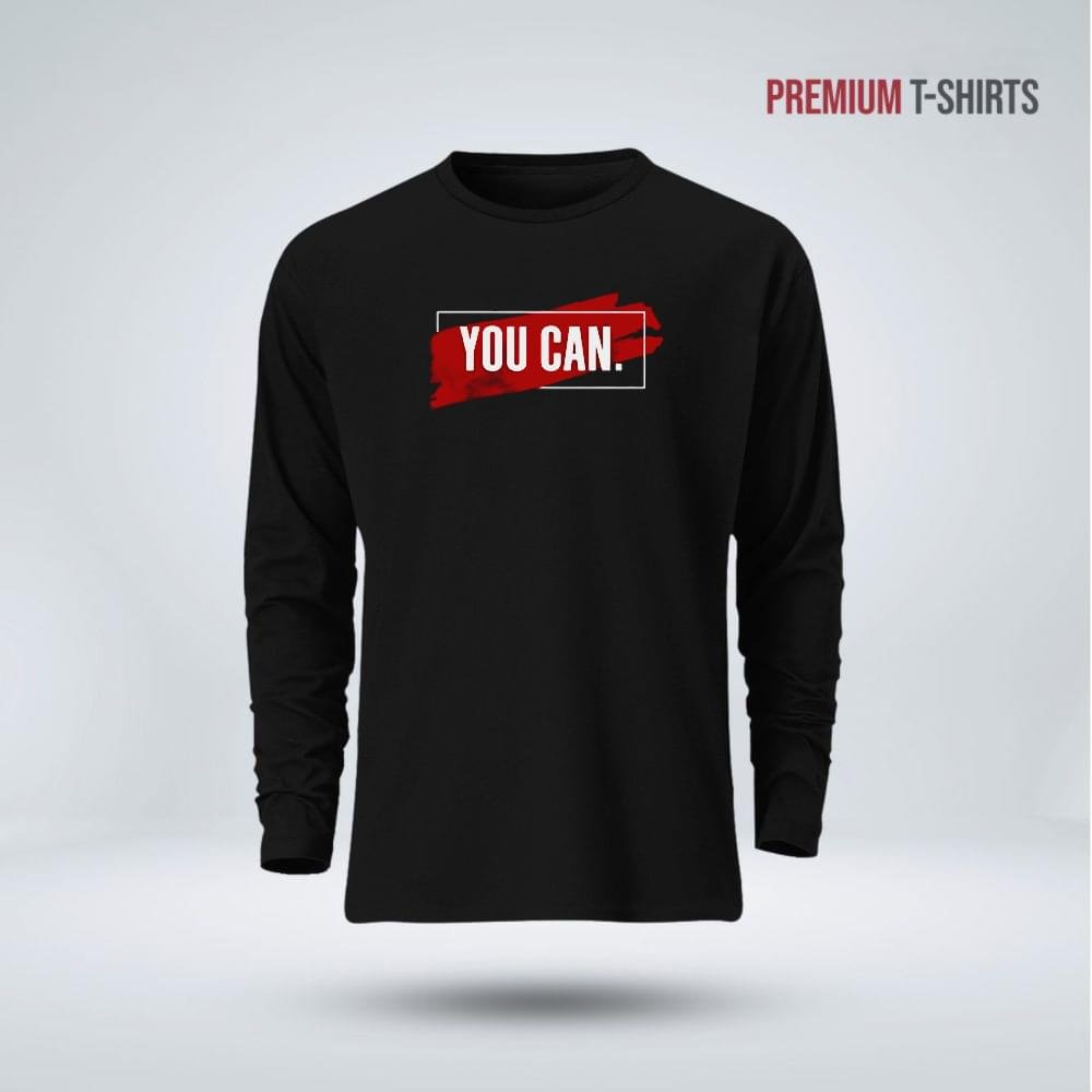 Men's Full Sleeve (You Can) T-Shirt - Image 2